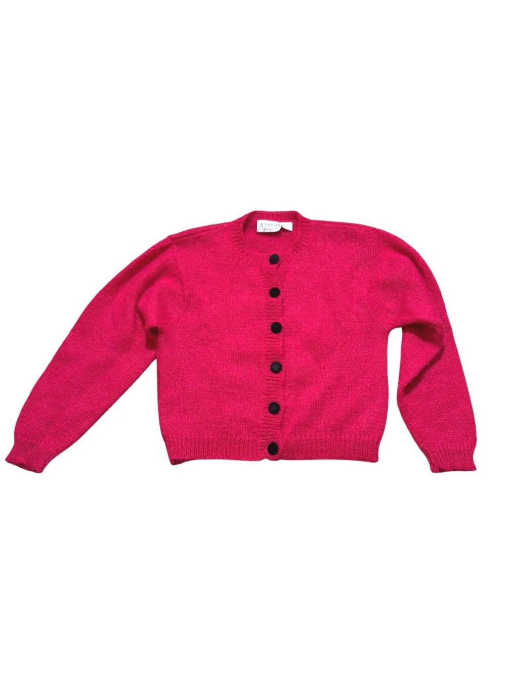 Autograph Women's Cropped Cardigan Sz M Y2K Vintage Barbie Core Mohair Blend
